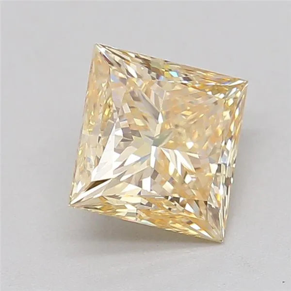 1.03ct Princess Lab Grown Diamond (Colour Fancy Light Brownish Yellow, Clarity VVS2, IGI Certified)