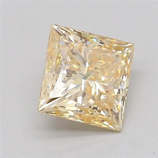 1.03ct Princess Lab Grown Diamond (Colour Fancy Light Brownish Yellow, Clarity VVS2, IGI Certified)