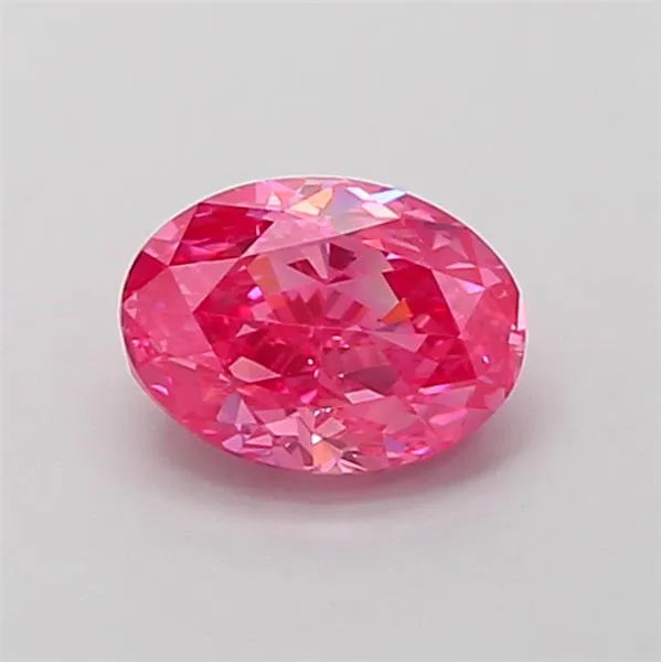 1.09ct Oval Lab Grown Diamond (Colour Fancy Vivid Pink, Clarity VVS2, IGI Certified)