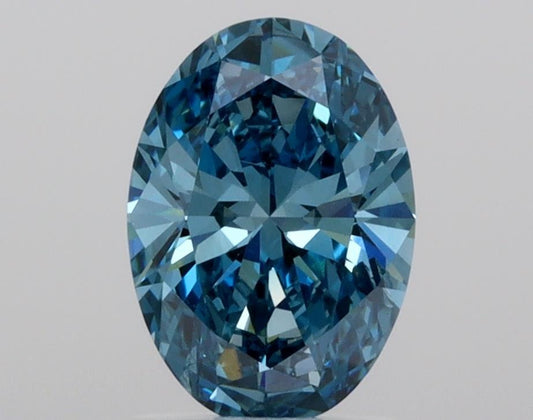 Lab Created Blue Oval  Diamond